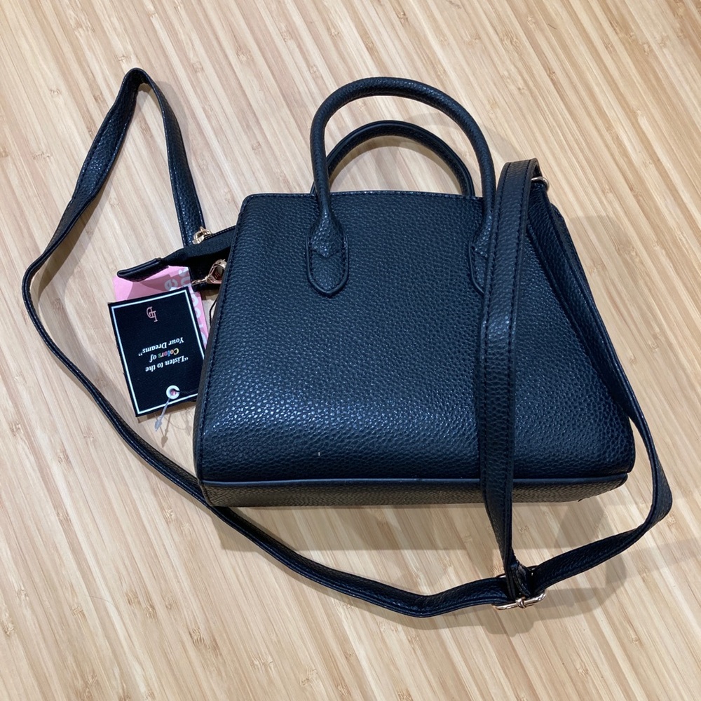 LIKE DREAMS Black & Pink Plaid Purse w/ Crossbody & handle - Picture 7 of 7